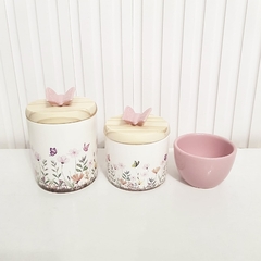 Trio Jardim Encantado Floral com Borboleta - diversas cores - comprar online