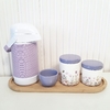 Kit 16x44cm Jardim Encantado Floral Lilás / Roxo