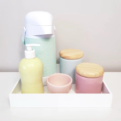 Kit Higiene Bebê 23x29cm Colorido Candy colors liso