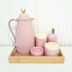 Bandeja 22x33cm Bambu com alças (fundo mdf) - loja online