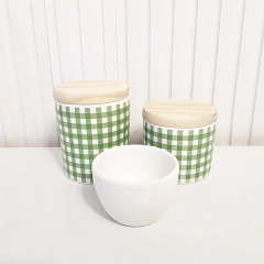 Kit Higiene Bebê - Trio Xadrez Vichy Verde - comprar online