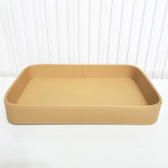 Bandeja 24x36cm Couro Pu Mostarda - comprar online