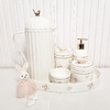 Kit Floral Branco e Rosé com filete dourado - Térmica Bird