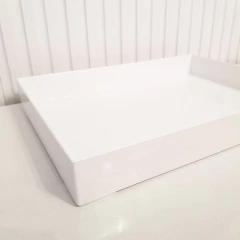 Bandeja 25x35cm Poliestireno branca - comprar online