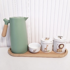 Kit 16x44cm Safári Filete Dourado + Verde