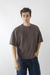 REMERA BASIC CROP WASHED CHOCO - comprar online