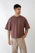 REMERA BASIC CROP CHOCOLATE - bernardes