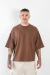 REMERA BOXY CROP CHOCOLATE