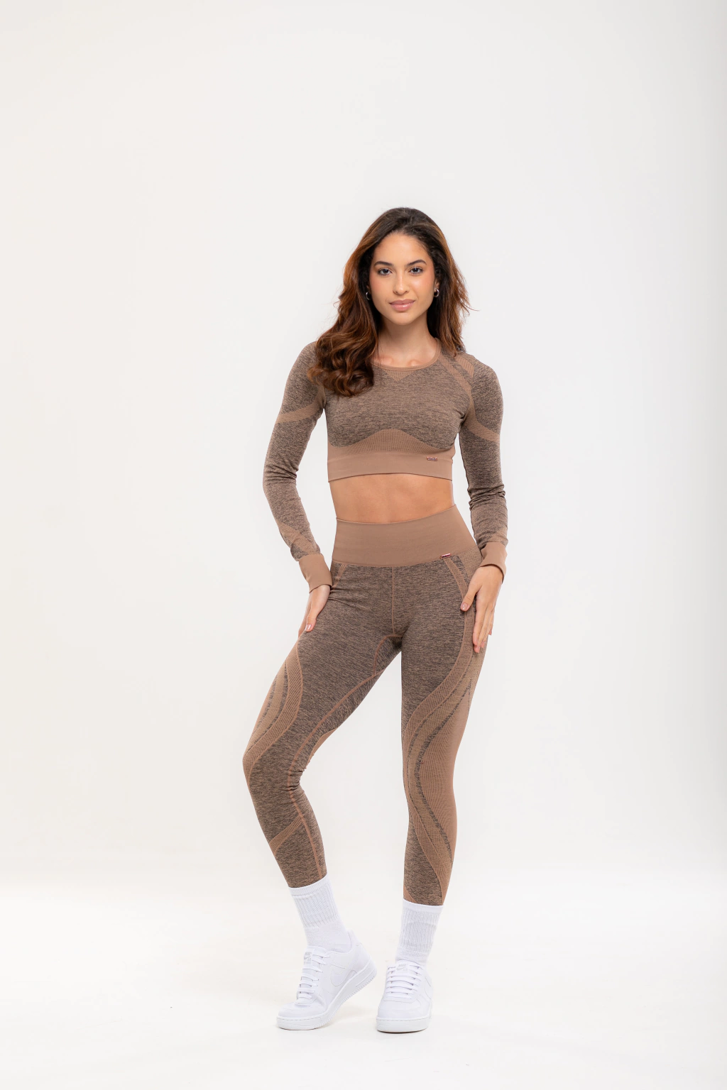 CONJUNTO LEGGING MESCLA SPORT- CAPUCCINO