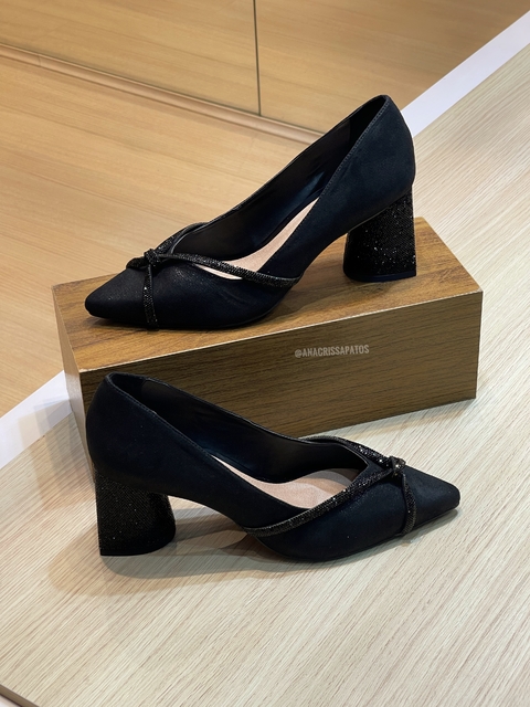 Scarpin Salto Bloco Ref: 14.46.300 - Leiam a descrição