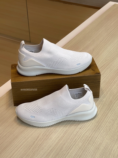 Usaflex Tênis Meia Tricot Branco - AF3222 Branco - LEIAM A DESCRIÇÃO