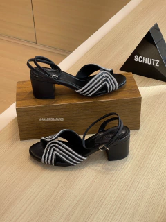 Sandália Schutz Preta Strass S20001 0789 0001U