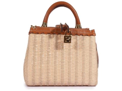 Schutz Bolsa Palha Couro Marrom S50011 4691 0002U - comprar online