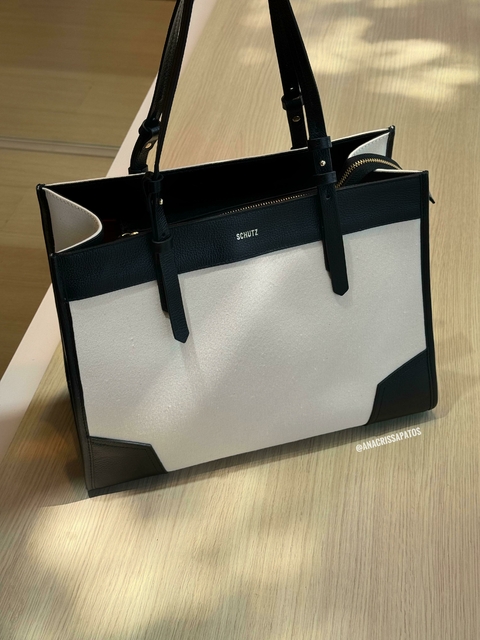 Schutz Bolsa Shopping Branco off S50015 0753 0001U