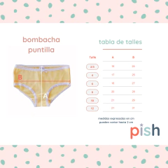 Pack Bombacha Puntilla x 3 Melange/Natural /Gris oscuro - pishkids