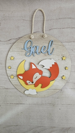 Cartel de nacimiento Zorrito en la luna en internet