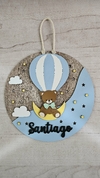 Cartel Osito en la luna con Globo SIN LUZ