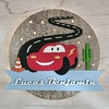 Cartel de nacimiento con luz cars