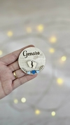 Souvenir piecitos con corazones - celeste - comprar online