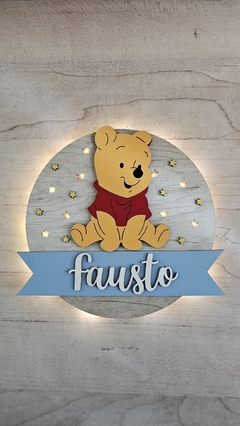 Imagen de Cartel de nacimiento con luz - winnie pooh 2