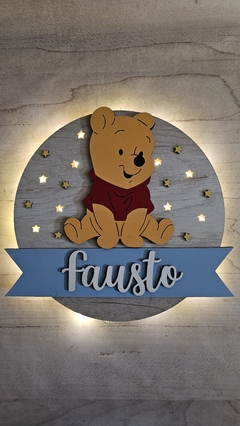 Cartel de nacimiento con luz - winnie pooh 2 - comprar online