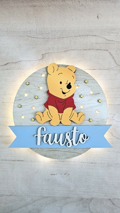 Cartel de nacimiento con luz - winnie pooh 2 - tienda online