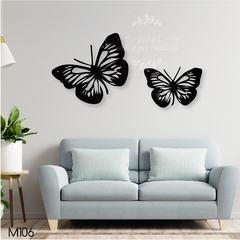 Cuadro decorativo mariposa x 2