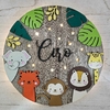 Cartel de nacimiento con luz Animales de la selva