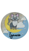 Cartel de nacimiento con luz gatito - comprar online