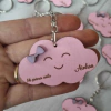 Llavero nubecita rosa personalizado