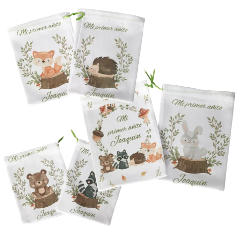 Bolsita de sorpresita personalizada x10 - bosque - comprar online