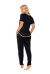 PIJAMA HELENA LAURA VISCOSE SUSTENTÁVEL PRETO - Carla Pitanga