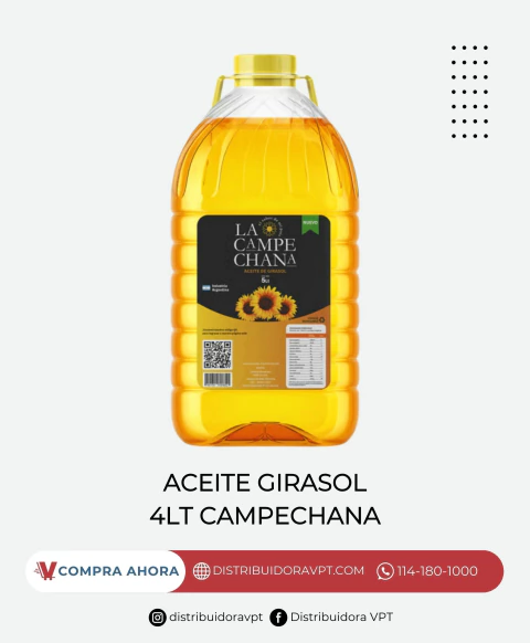 Aceite Girasol 4lt Campechana - comprar online