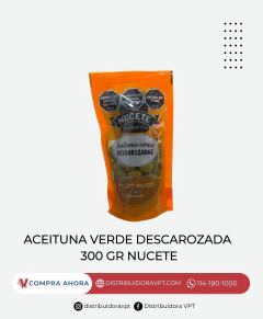 Aceituna Verde Descarozada Nucete 300Gr