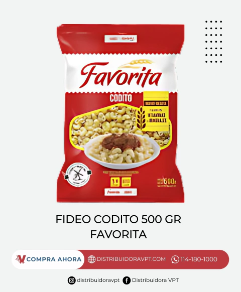 Fideo Codito Favorita 500Gr
