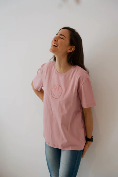 REMERA SMILE - PINK - tienda online