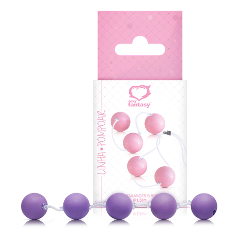 Conjunto de 05 Bolas Pompoar Tailandesas P (DISPONÍVEL SOMENTE EM FORTALEZA-CE)