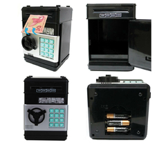 COFRE DIGITAL ELETRONICO PUXA NOTAS E MOEDAS
