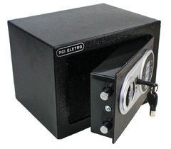 COFRE ELETRONICO DIGITAL 6 LITROS - 17CM ALTURA X 23 CM LARGURA X 17 CM PROFUNDIDADE - loja online