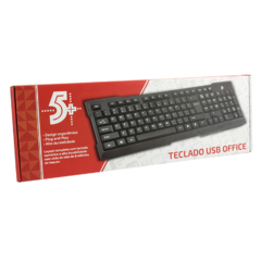 Teclado USB Office Preto 5+ - PADRÃO