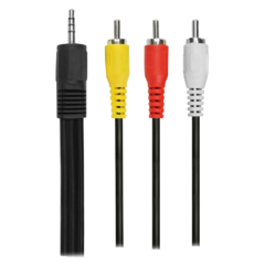 Cabo RCA Av - P3 Estéreo + 3 RCA Macho - 1.3m - comprar online