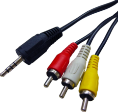 Cabo RCA Av - P3 Estéreo + 3 RCA Macho - 1.3m - loja online