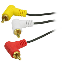 CABO RCA 90 GRAUS - 3 RCA + 3 RCA - 1.8 METROS - GOLD - comprar online