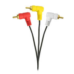 CABO RCA 90 GRAUS - 3 RCA + 3 RCA - 1.8 METROS - GOLD - Diprimeira