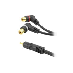 CABO Y RCA - 1 MACHO + 2 FEMEAS - 4MM PRETO - 25 CM - 90 GRAUS na internet