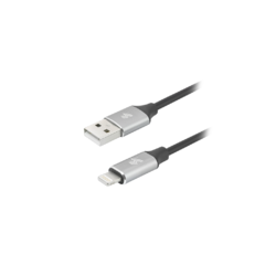 CABO LIGHTNING PARA USB A - 2.0 - 1,2m ALUMINUM MOBILE PREMIUM - Diprimeira