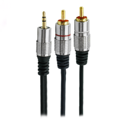 CABO P2 + 2RCA FITZ - P2 ESTEREO X 2 RCA MACHO - PLUG METAL - 2 METROS - comprar online