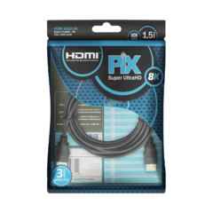 Cabo HDMI Gold 2.1 PIX 8K HDR 19P - 1,5 METROS na internet