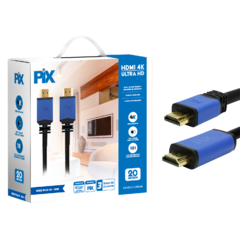 CABO HDMI 20 METROS 2.0MHZ 4K 19 PINOS - FUNÇÃO HDR - PIX