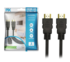 CABO HDMI 3 METROS - 2.0MHZ 4K 19 PINOS - PIX